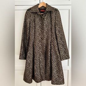 Alice + Olivia Fit and Flare Metallic Wool Jacket M